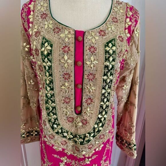 PAKISTANI COUTURE DESIGNER FORMAL DRESS 3 PIECE - Picture 6 of 13